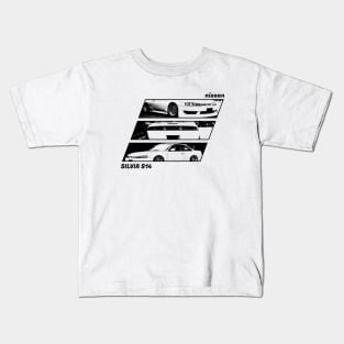 NISSAN SILVIA S14 KOUKI Black 'N White Archive 2 Kids T-Shirt